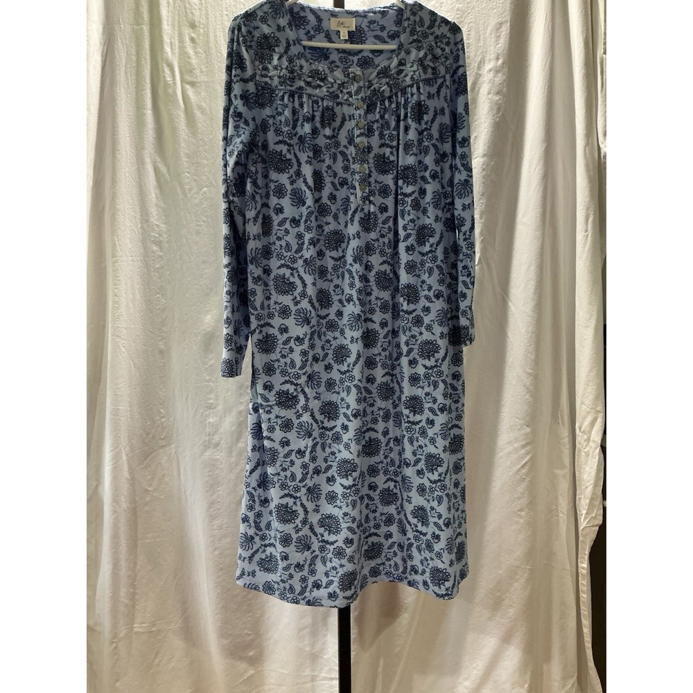 Aria Women's Nightgown Size S 4-6 Blue Floral Long Sleeve NWT Ballet Gown